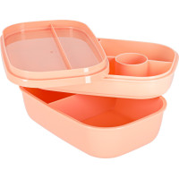 Svačinový box s přihrádkami 1900 ml - oranžový