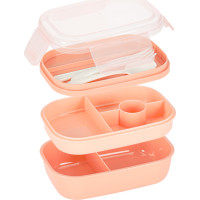 Svačinový box s přihrádkami 1900 ml - oranžový