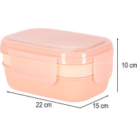 Svačinový box s přihrádkami 1900 ml - oranžový