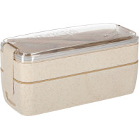 Svačinový box s přihrádkami 750 ml - béžový