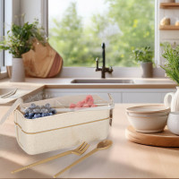 Svačinový box s přihrádkami 750 ml - béžový