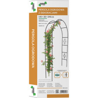 Zahradní kovová pergola oblouk 240 cm - zelená