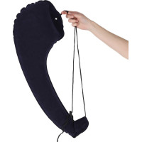 Nafukovací boční cestovní polštář na rameno - tmavě modrý