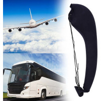 Nafukovací boční cestovní polštář na rameno - tmavě modrý