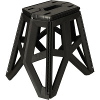 Skládací turistická stolička 39,5 cm - černá