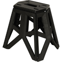 Skládací turistická stolička 39,5 cm - černá
