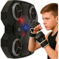 Boxerský nástěnný trenažér KX3008 s Bluetooth, LED a USB + rukavice