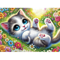 WOODEN CITY Dřevěné puzzle Roztomilé koťátko 40 dílků