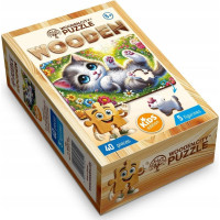 WOODEN CITY Dřevěné puzzle Roztomilé koťátko 40 dílků