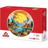 ART PUZZLE Kulaté puzzle Krajina z papíru 570 dílků