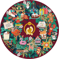 RIDLEY'S GAMES Kulaté puzzle Odpočítávání do Vánoc 1000 dílků