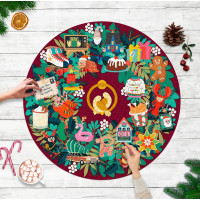 RIDLEY'S GAMES Kulaté puzzle Odpočítávání do Vánoc 1000 dílků