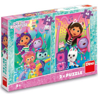 DINO Puzzle Gábinin kouzelný domek: Disco párty 24+48 dílků