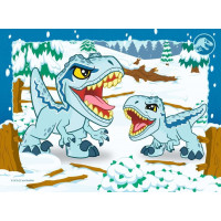 RAVENSBURGER Puzzle Jurský svět: Objevitelé 4v1 (12,16,20,24 dílků)