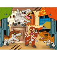 RAVENSBURGER Puzzle Jurský svět: Objevitelé 4v1 (12,16,20,24 dílků)