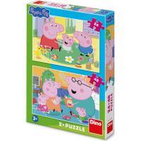 DINO Puzzle Prasátko Peppa: Domov 24+48 dílků