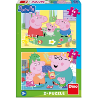 DINO Puzzle Prasátko Peppa: Domov 24+48 dílků