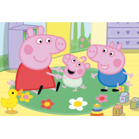 DINO Puzzle Prasátko Peppa: Domov 24+48 dílků
