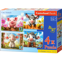 CASTORLAND Puzzle Roztomilá zvířátka 4v1 (8,12,15,20 dílků)