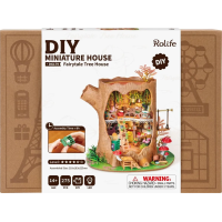 ROBOTIME Rolife DIY 3D dřevěné puzzle Pohádkový domek na stromě s LED osvětlením