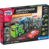 CLEMENTONI Science&Play Mechanická laboratoř Přepravník automobilů 10v1