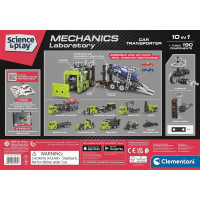 CLEMENTONI Science&Play Mechanická laboratoř Přepravník automobilů 10v1