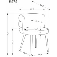 Jídelní židle K-575 - popelavě šedá