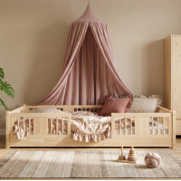 Dětská Montessori postel z masivu borovice LUNA - 190x90 cm