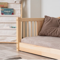 Dětská Montessori postel z masivu borovice LUNA - 160x80 cm