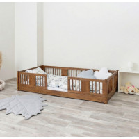 Dětská Montessori postel z masivu borovice LUNA - 190x90 cm