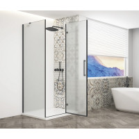 Gelco TRINITY BLACK obdélníkový sprchový kout 800x900mm, matné sklo, pravé GT5690-80MR-B