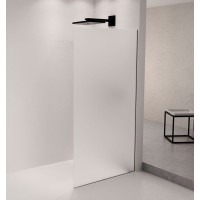 Polysan ARCHITEX sada pro uchycení skla podlaha-stěna se spádovou lištou, 1615x2105mm, pravá, černá mat AX2116BR