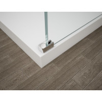 Polysan ESCA CHROME jednodílná sprchová zástěna k instalaci ke stěně, kouřové matné sklo, 700 mm ES1470-01