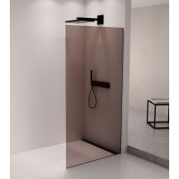 Polysan ARCHITEX sada pro uchycení skla podlaha-stěna se spádovou lištou, 1615x2105mm, pravá, černá mat AX2116BR