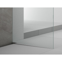 Polysan ARCHITEX sada pro uchycení skla podlaha-stěna se spádovou lištou, 1615x2105mm, pravá, leštěný hliník AX2116R