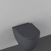 Isvea INFINITY závěsná WC mísa, Rimless, 36, 5x53cm, antracit 10NF02005-2C