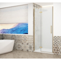 Gelco TRINITY GOLD MATT sprchové dveře do niky 900mm, matné sklo, levé GT1290ML-G