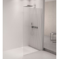 Polysan ARCHITEX sada pro uchycení skla podlaha-stěna se spádovou lištou, 1615x2105mm, pravá, leštěný hliník AX2116R