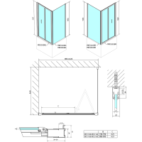 Polysan DEEP BLACK obdélníkový sprchový kout 1000x900mm L/P varianta, čiré sklo MD1910B-02