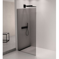 Polysan ARCHITEX sada pro uchycení skla podlaha-stěna se spádovou lištou, 1615x2105mm, levá, černá mat AX2116BL