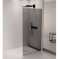 Polysan ARCHITEX sada pro uchycení skla podlaha-stěna se spádovou lištou, 1615x2105mm, pravá, černá mat AX2116BR