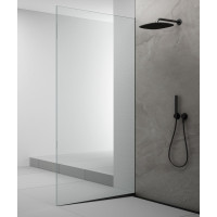 Polysan ARCHITEX sada pro uchycení skla podlaha-stěna se spádovou lištou, 1615x2105mm, levá, černá mat AX2116BL