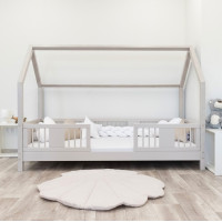 Dětská domečková postel z masivu borovice LUNA L 10 - 200x90 cm