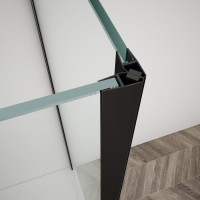 Gelco TRINITY BLACK čtvercový sprchový kout 1000x1000mm, čiré sklo, pravé GT5610-10CR-B