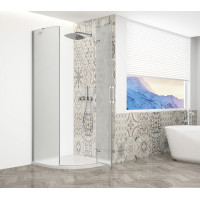 Gelco TRINITY CHROME čtvrtkruhový sprchový kout 900x900mm, matné sklo, pravé GT6590MR-CH