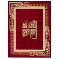 Kusový koberec ATLAS quatro - červený/béžový, 180x250 cm