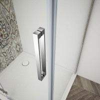 Gelco TRINITY CHROME obdélníkový sprchový kout 1000x800mm, rohový vstup, matné sklo GT2280-10M-CH