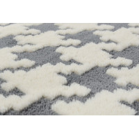 Plyšový koberec 3D Home - Clover - šedý, 140x200 cm