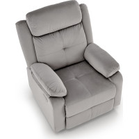Elektrické polohovací křeslo LORIS - čalouněné látkou - popelavě šedé