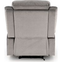 Elektrické polohovací křeslo LORIS - čalouněné látkou - popelavě šedé
